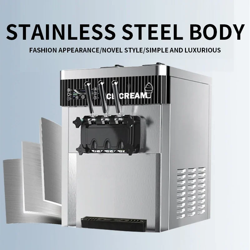 Máquina de helado comercial DG7220-A máquina de cono de sundae de escritorio pequeña comercial máquina de helado suave de 2300W