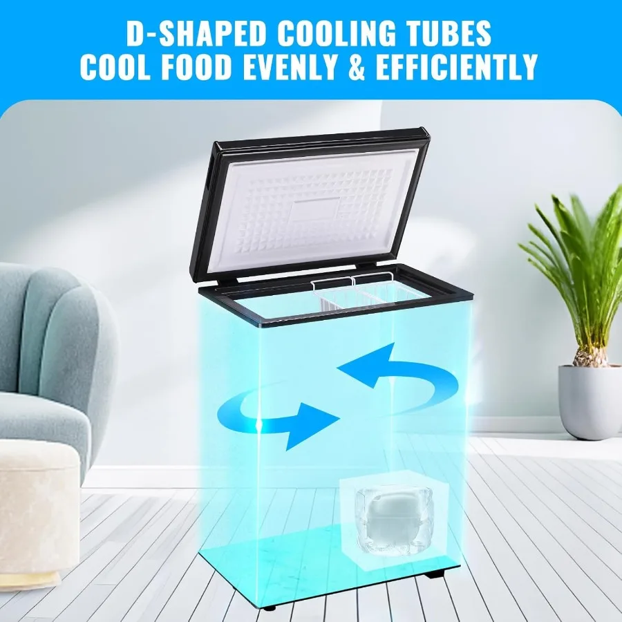 فريزر صغير الحجم مع تحكم إلكتروني في درجة الحرارة للتبريد الدقيق ودقيق إلى 1 فريستندج صغير عميق #6