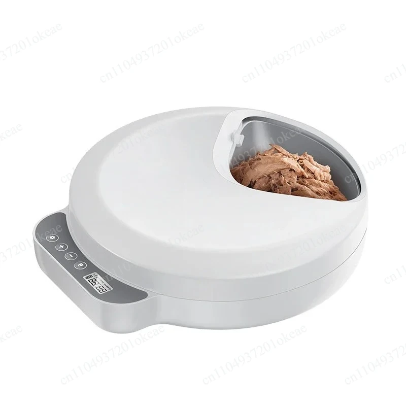 Fully automatic pet feeder for wet and dry food feeding, wireless intelligent dispenser for cats and dogs, multifunctional