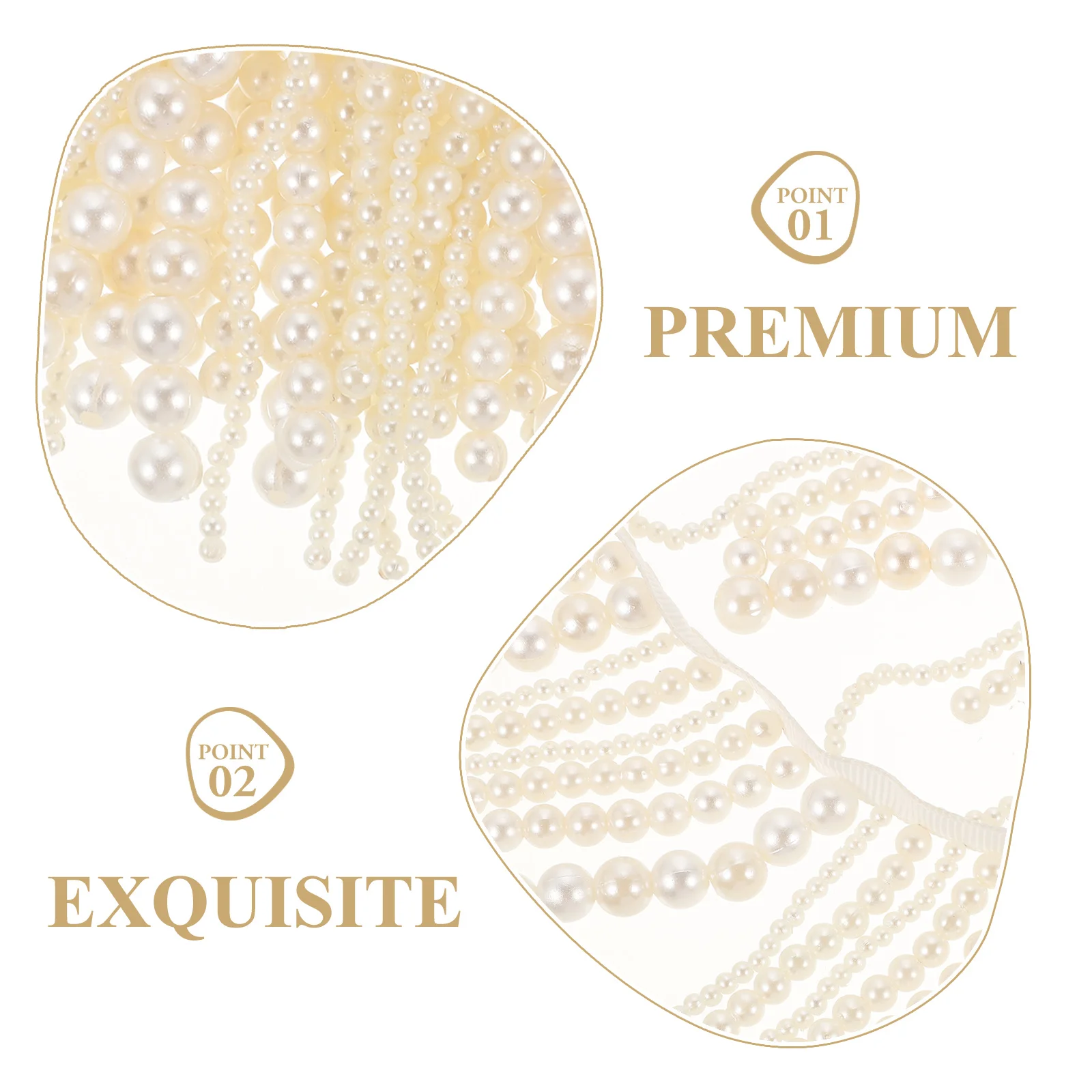

Pearl Tassel Trim 1 Yard Exquisite Pearl String for Clothing Dress Curtains DIY Crafts Decor Elegant Long Lasting
