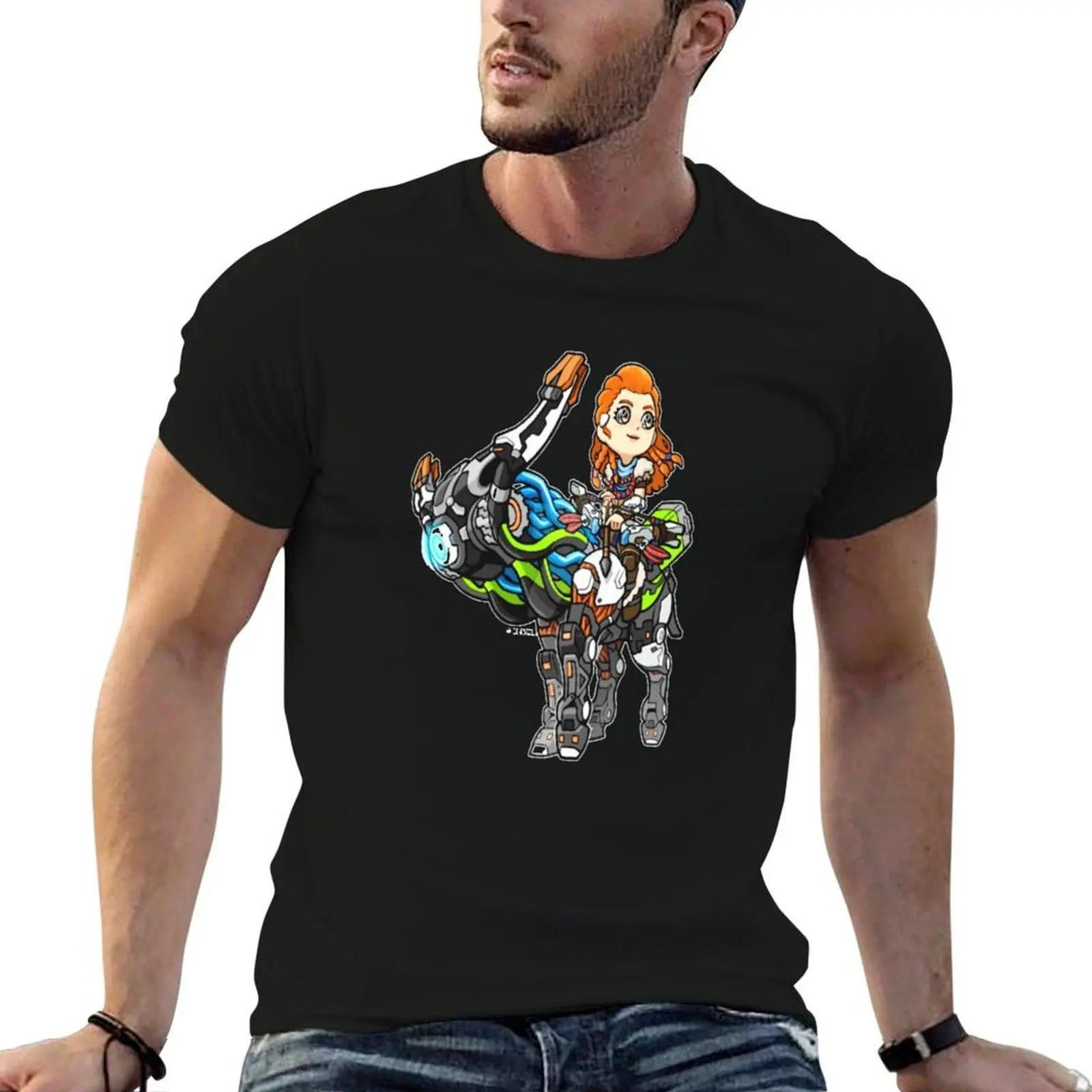 horizon zero dawn T-Shirt summer top korean fashion mens fashion