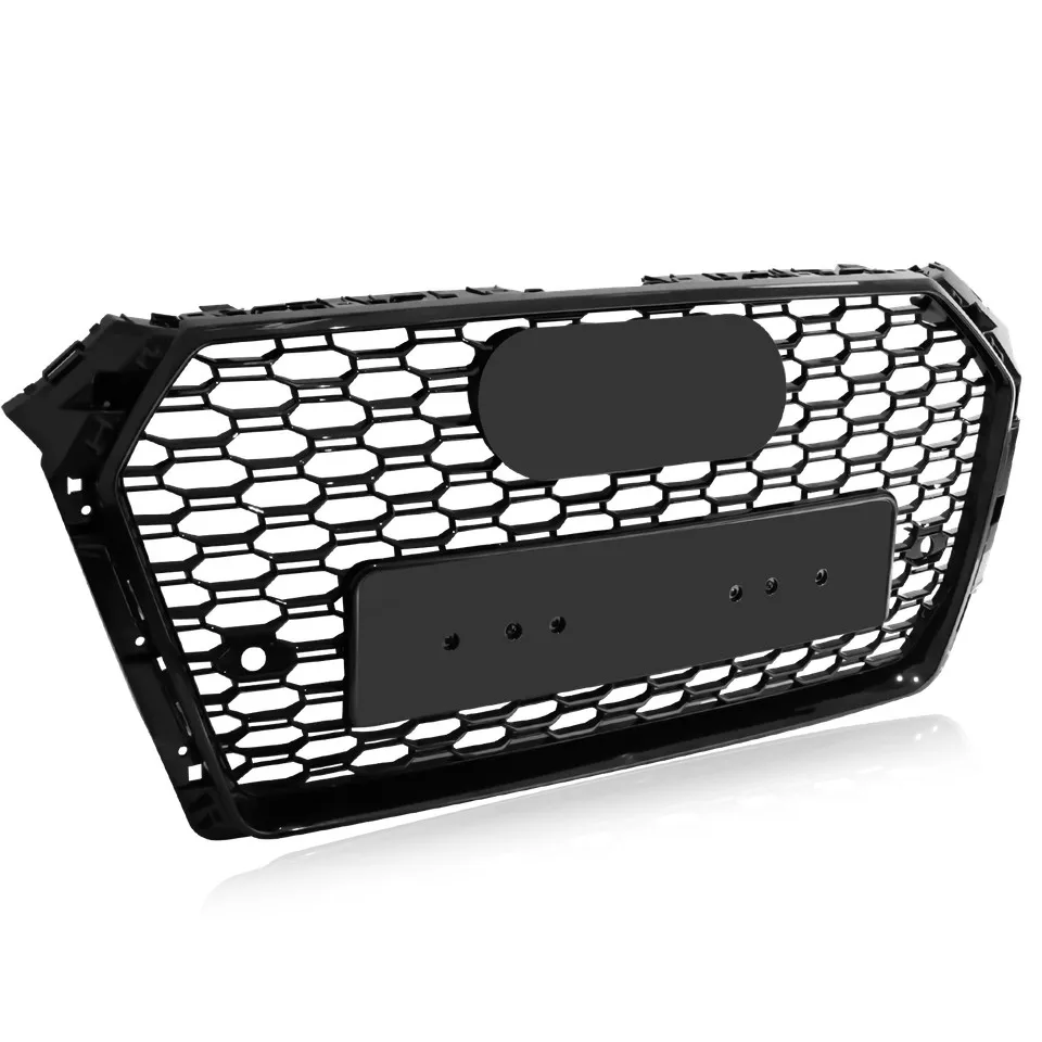 For Audi A4 S-line B9 2016 -2019 S4 EU Honeycomb Grills Mesh Upper Grille Replace 8W0853651 Parts Front Bumper Racing Grills view 3