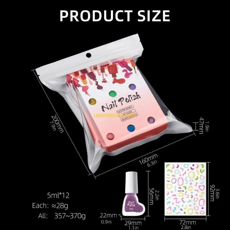 M4YA-Nägel polnische Set Nägel Kunstaufkleber Nägel Aufkleber Aufkleber Schnell trockne Nägel polnische Set Nails Sticker