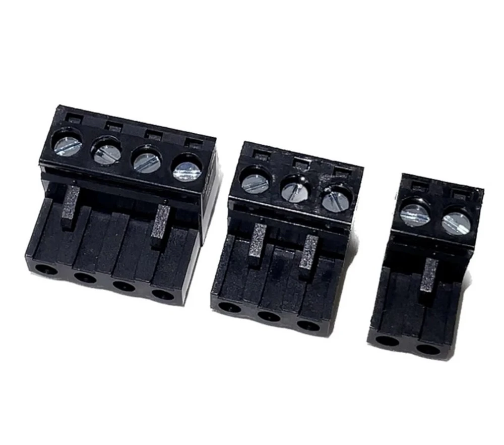 10Sets 2EDGK 5.08mm Black PlUG-IN Terminal Blocks Screw Type PCB Connector Right Angle Plug Pin Header Socket 2P 3P 4P 5P 6P 7P