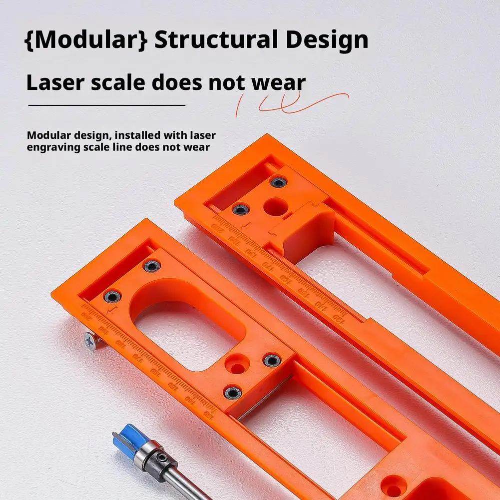 

Door Hinge Mounting Template Kit, Hinge Router Template & Installation Tool for 3-5" Hinges Adjustable 3D Hinge Punching Mo K9L7