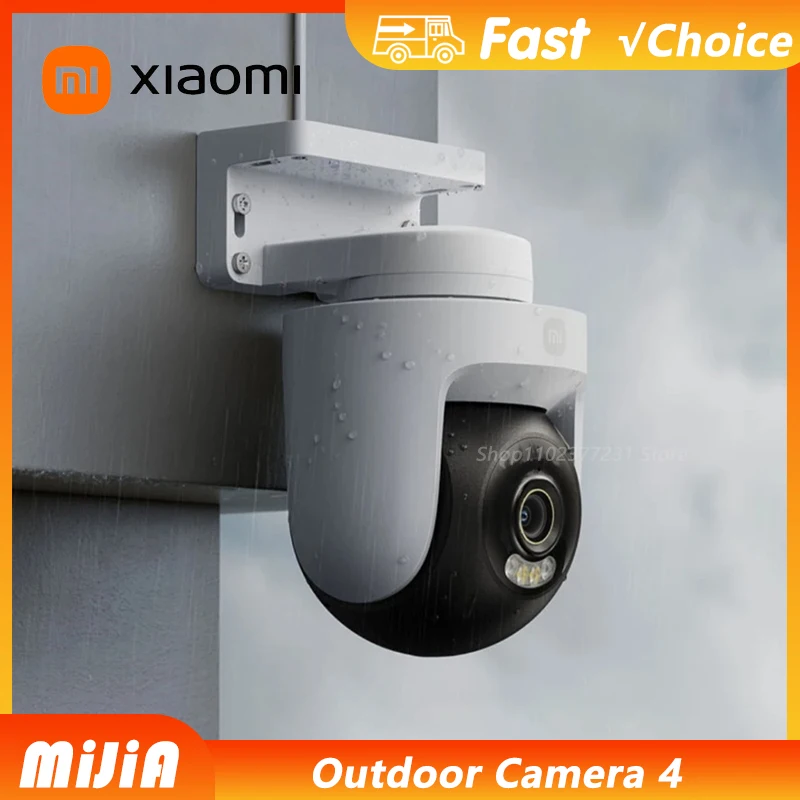 

Xiaomi Outdoor Camera 4 Wi-Fi Security Camera 4K 8MP Full-Color Night Vision Human Vehicle Detection Sound Light Alarm Mijia APP