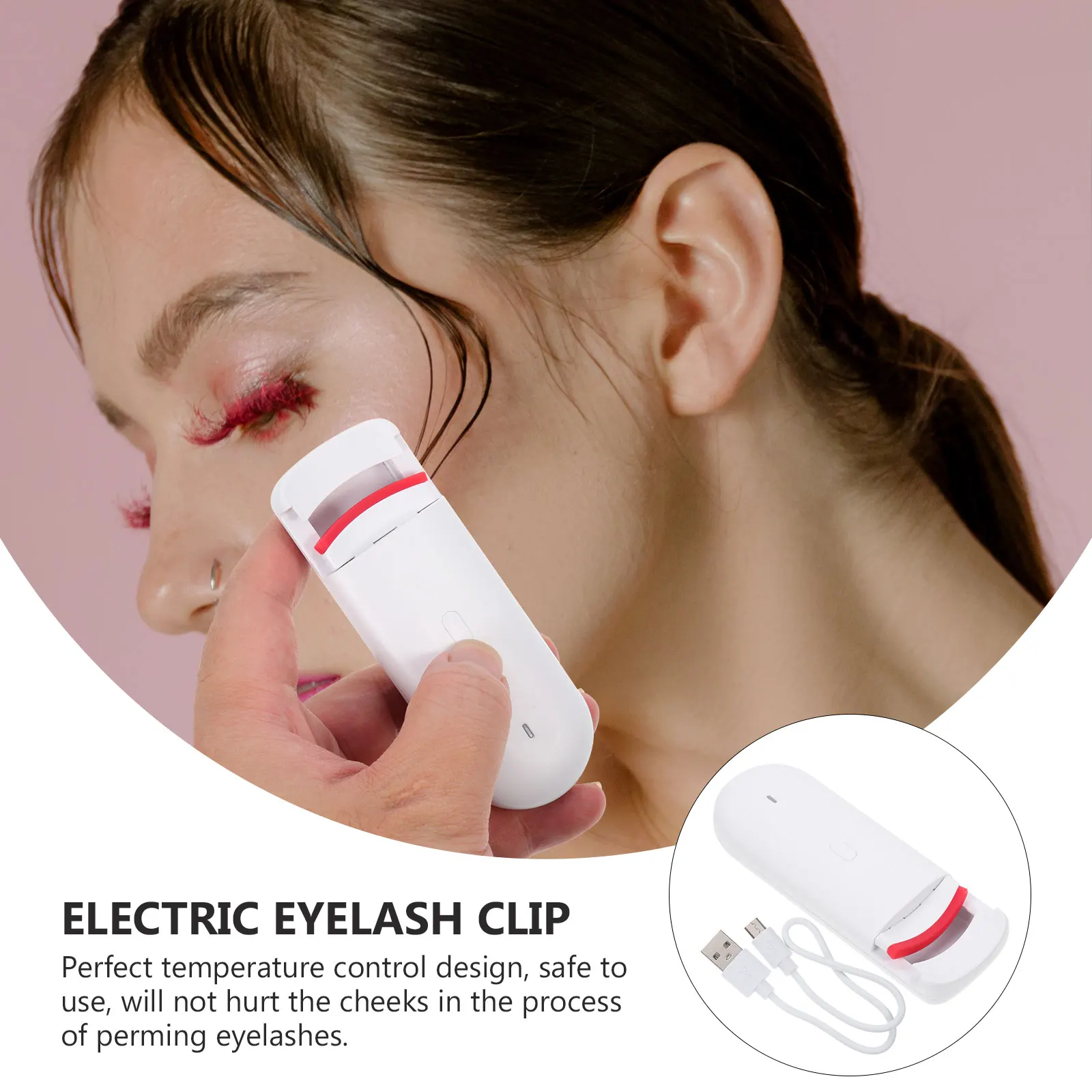 

Electric Eyelash Curler Usb Heated Lash Curlers Mini Portable Makeup Tool Precision Eyelash Clip Small Supplies