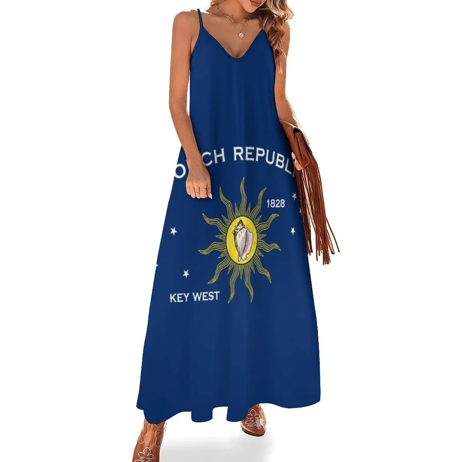 

Flag of Conch Republic Key West, Florida USA Sleeveless Dress sexy dress sensual sexy dress for women