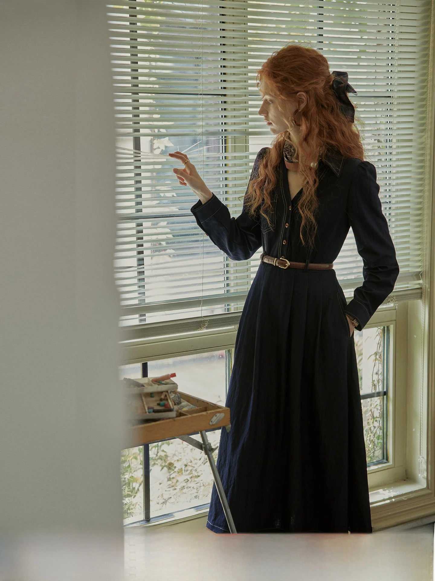 

Длинная юбка C.PAIA Qia Pi Ya Commuter с V-образным вырезом, цветными блоками, высокой талией, А-силуэта, из мягкой вискозно-нейлоновой смеси, с эффектом пузырьков