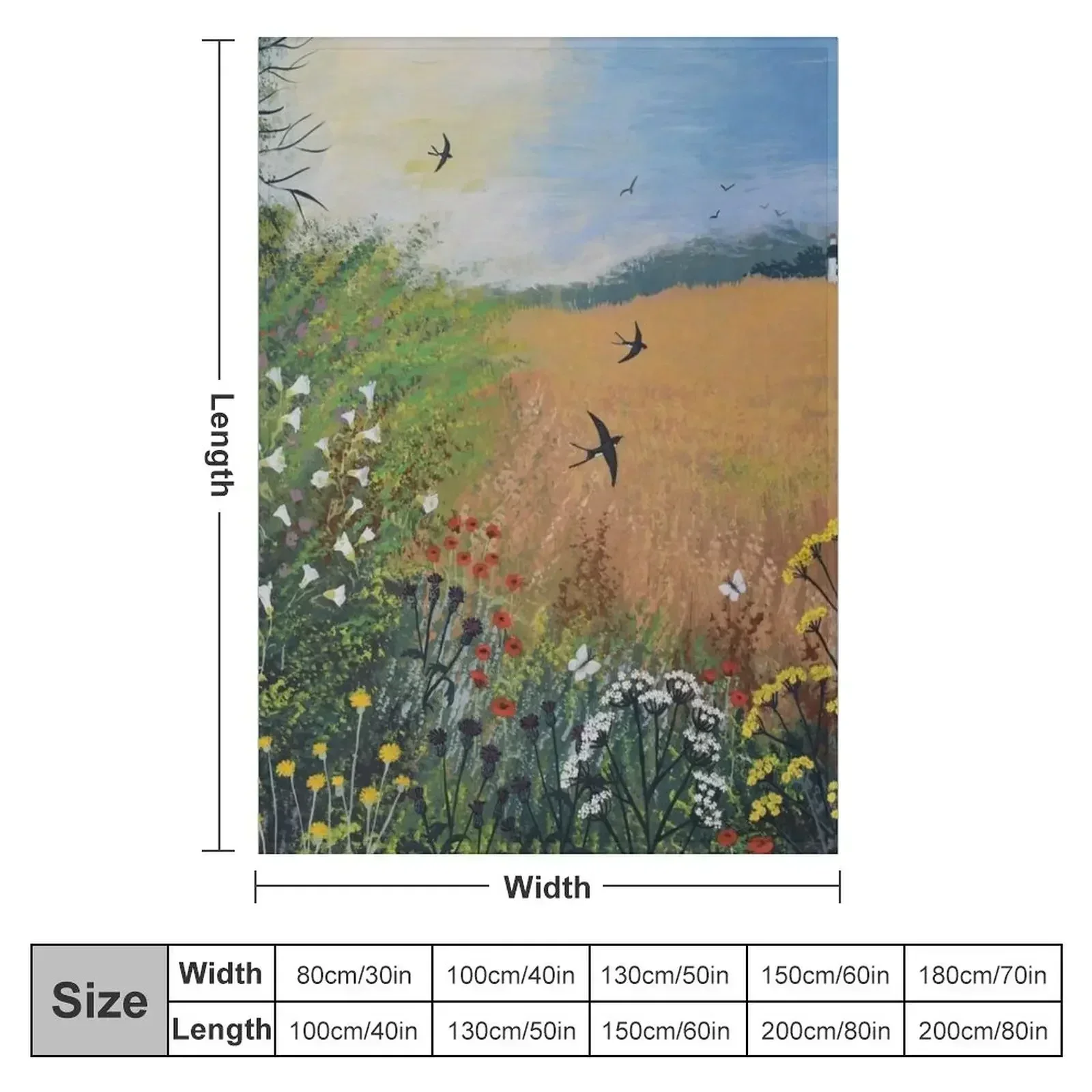 Harvest Swallows Throw Blanket blankets and throws Soft Softest Baby Blankets