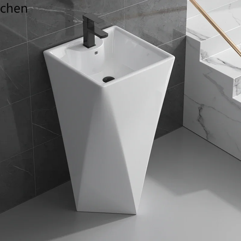 

H1 column type washbasin ceramic integrated bathroom washbasin balcony washbasin