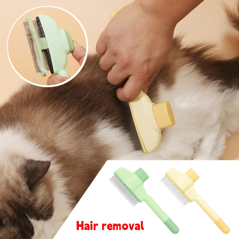 

Cat Comb Knot Removal Floating Hair Artifact Long Hair Pet Self Cleaning Row Dog Cats Combs Grooming Supplies Flea Remove