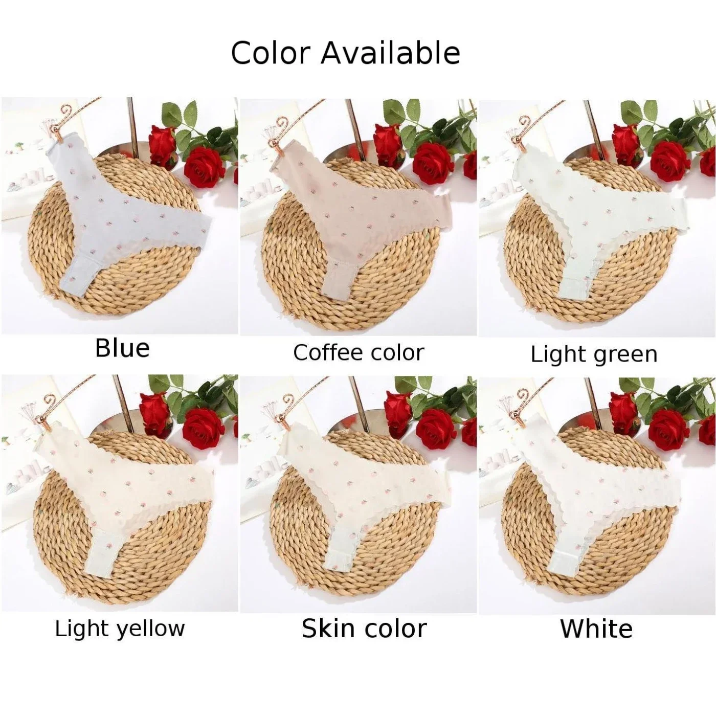 초박형 아이스 실크 웨이브 심리스 귀여운 소녀 속옷, 통기성 여성 티팬티