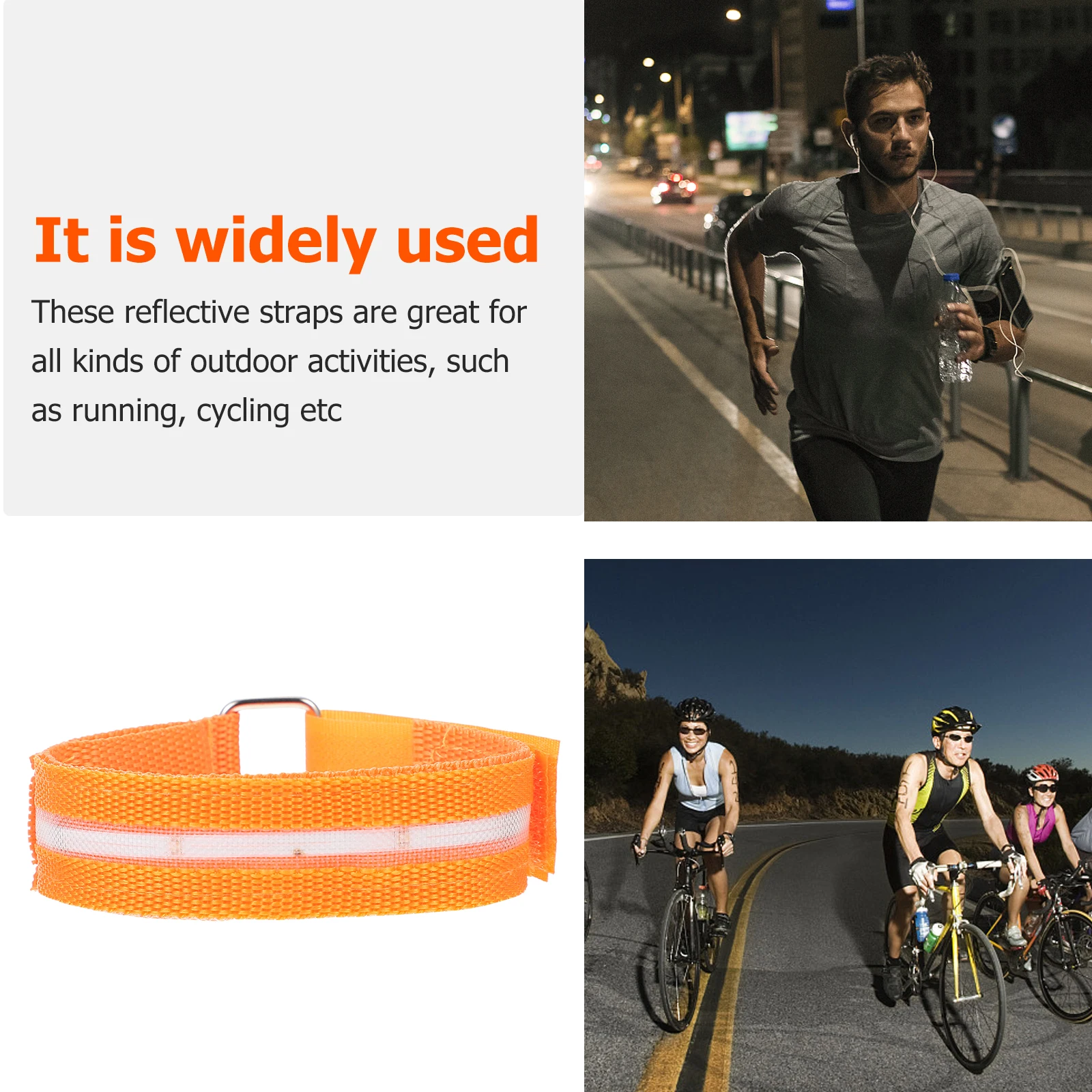 

Luminous Armb Wristb s LED Night Running Glowing Bracelet Reflective Straps Camping Hiking Outdoor Activities Reusable