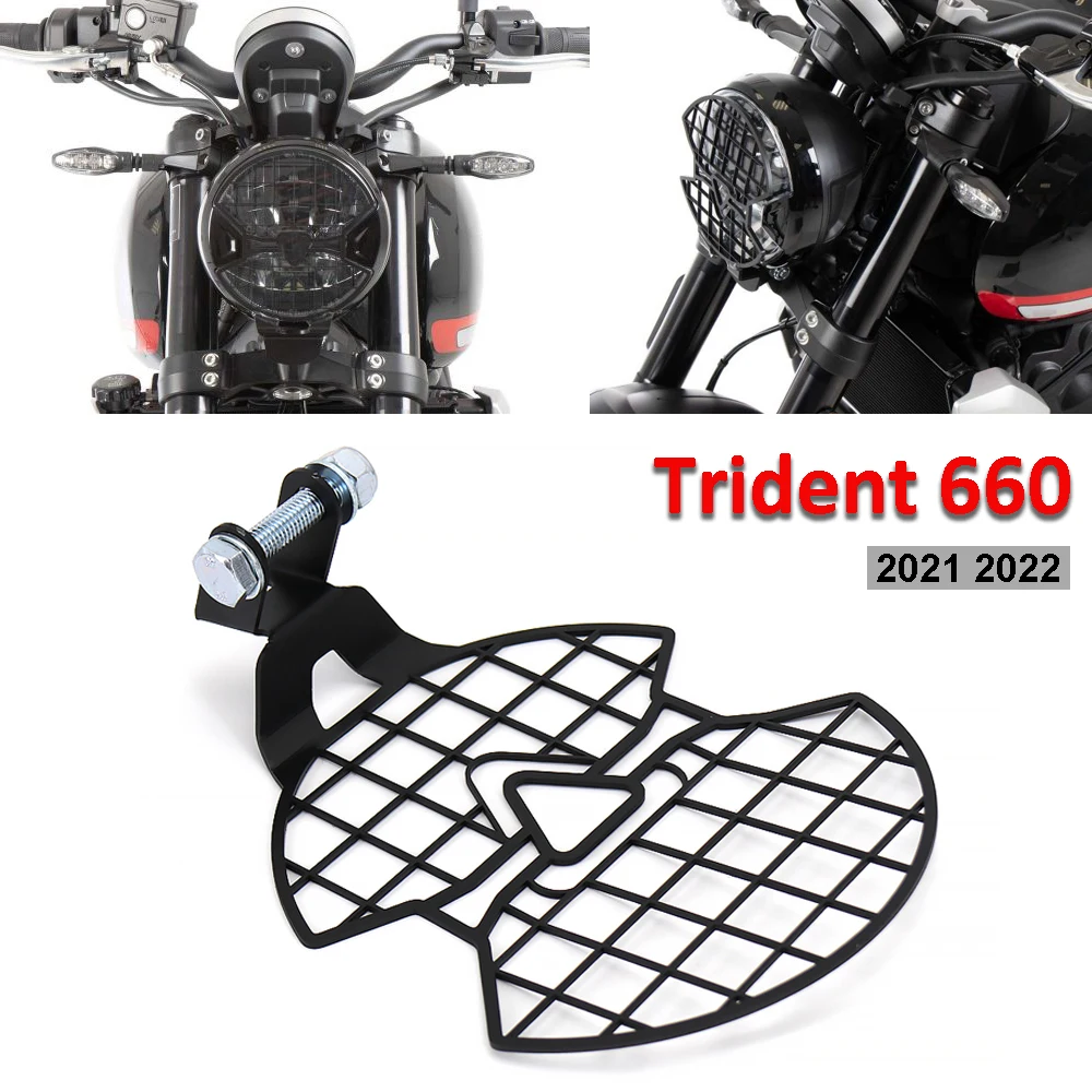 

2021 2022 New Motorcycle Accessorie steel Headlight Protector Grille Guard Cover Protection Grill For Trident 660 For Trident660