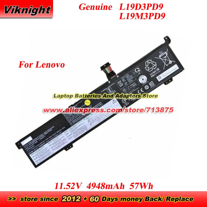

Оригинальный аккумулятор L19D3PD9 L19M3PD9 11,52 В 4948 мАч 57 Втч 5B10Z19320 SB10Z19322 для Lenovo ThinkBook 15p серии IMH аккумулятор для ноутбука