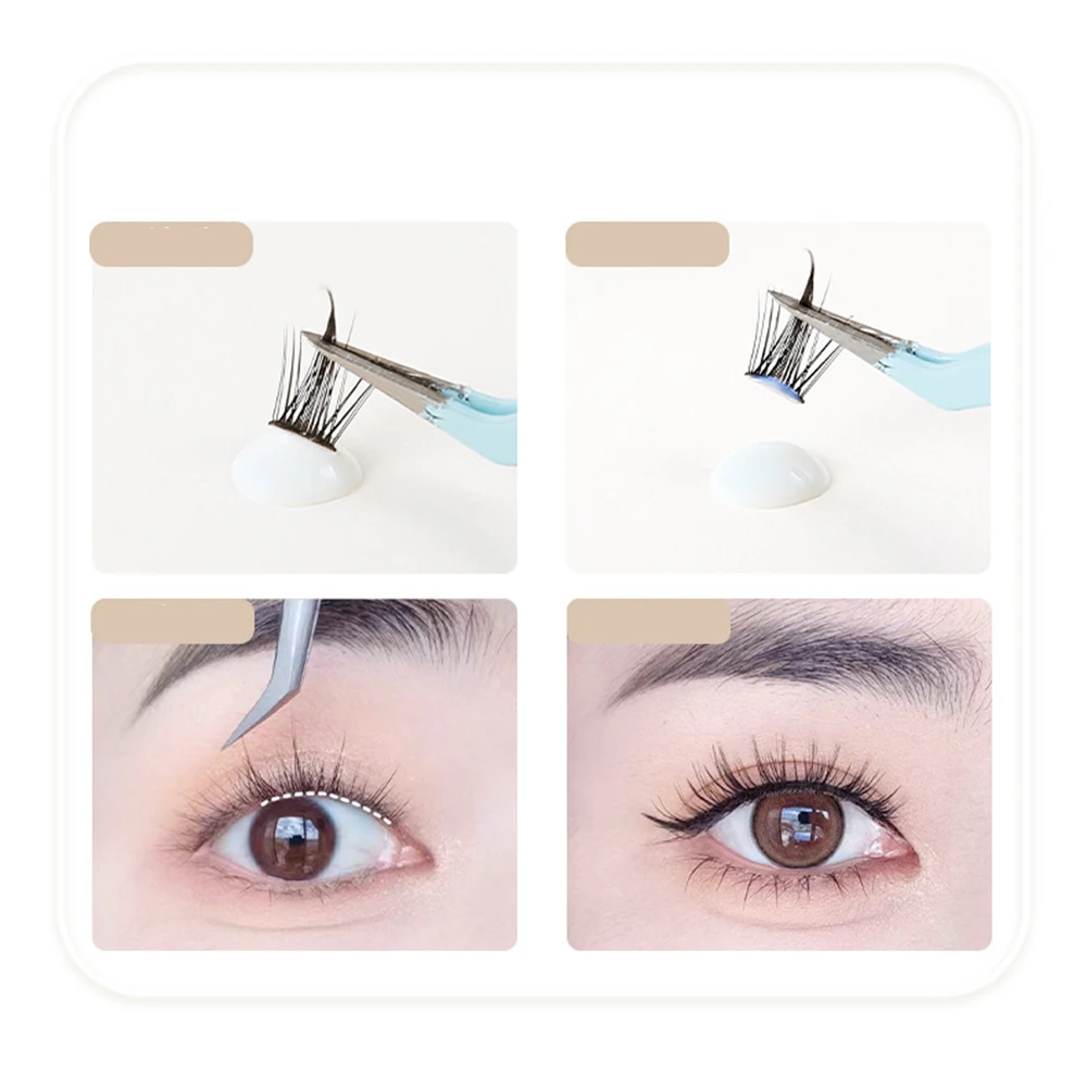 1Pc Colla per ciglia delicata naturale Non irritante Colla per ciglia finte invisibili ad asciugatura rapida per principianti di trucco