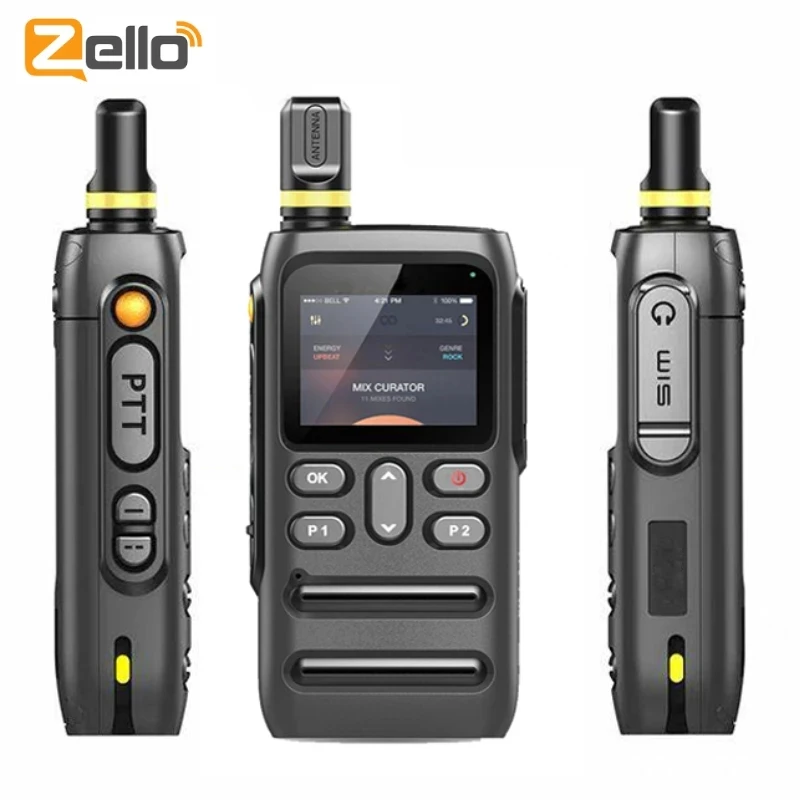 

Zello 4G Android Walkie Talkie Radio Handy WIFI GPS Sim Card Blue tooth Mobile Ham Two Way Radio 2000Km