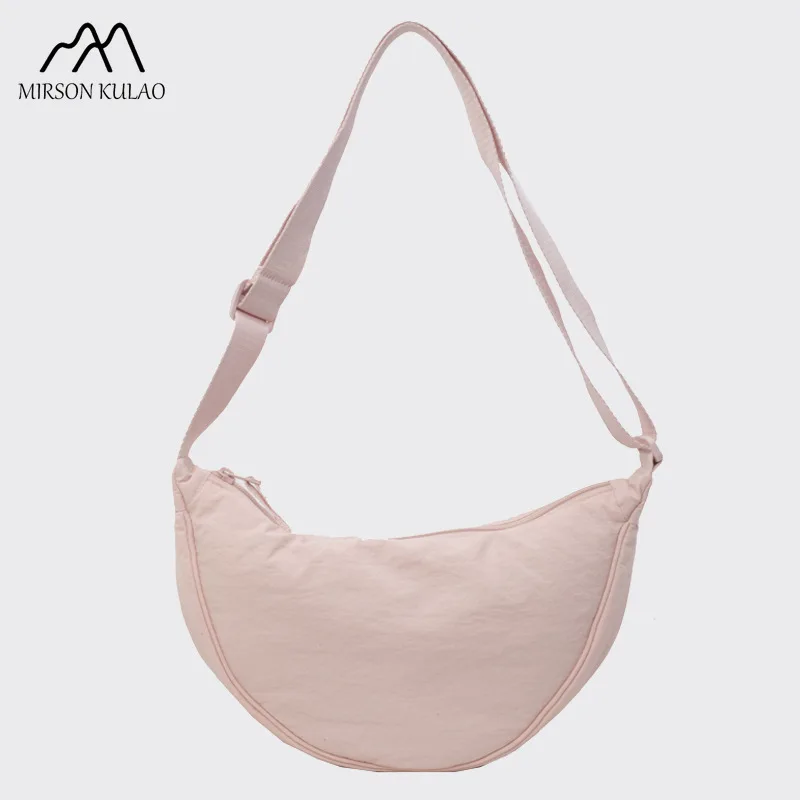 Outdoor party dumpling shoulder solid color crossbody bag ladies lovely large capacity waterproof rest bag