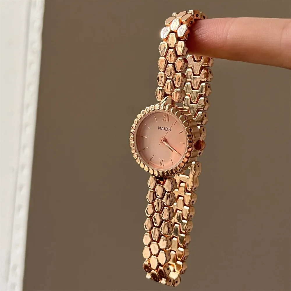Women Gold Watch Honeycomb Strap Quartz Watch for Women Fashion Clock Luxury Girl Gift Wristwatches Dropshipping Reloj Mujer