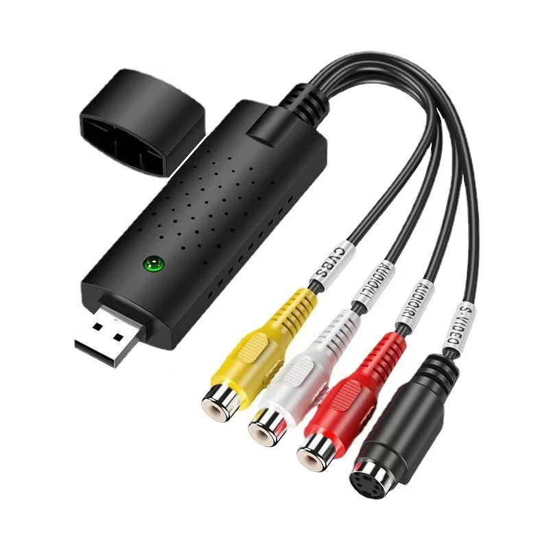 USB 2.0 Audio/Video Converter, Video Capture Card VHS Box VHS VCR TV to Digital Converter, Windows 2000/XP/Vista/7/8/10/11/Mac