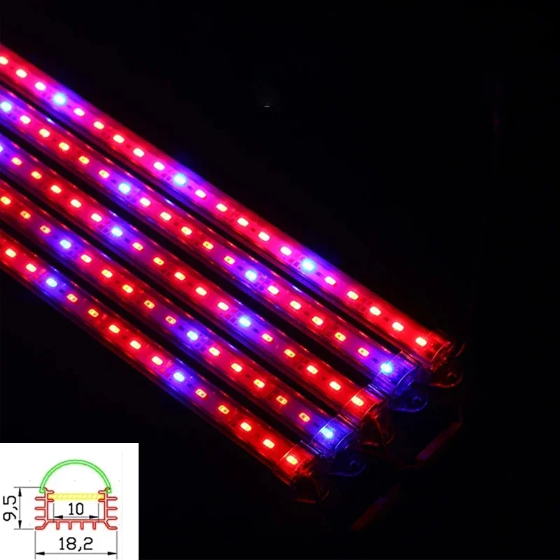 LED Hard Bar Lights Plants Grow Lights DC 12V 5730 SMD LED Bar Lights for Aquarium Greenhouse Lamp 10pcs 50CM