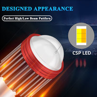 1pc 2Colors BA20D H6 H4 LED Motorcycle Headlight Bulb Scooter Lights Double Fisheye Lens CSP Moto LED Motorbike Lamp White Amber