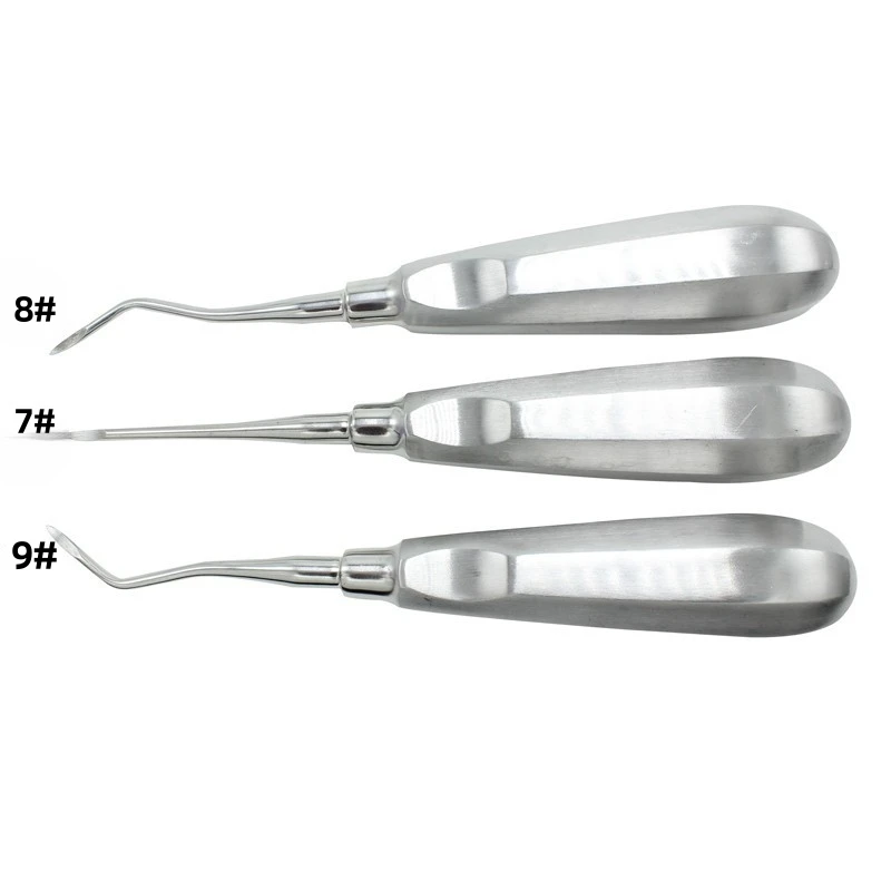 Zahn Edelstahl Zahn aufzug rechts gekrümmte Wurzel Aufzug Zahnarzt Werkzeuge Dental labor Instrument