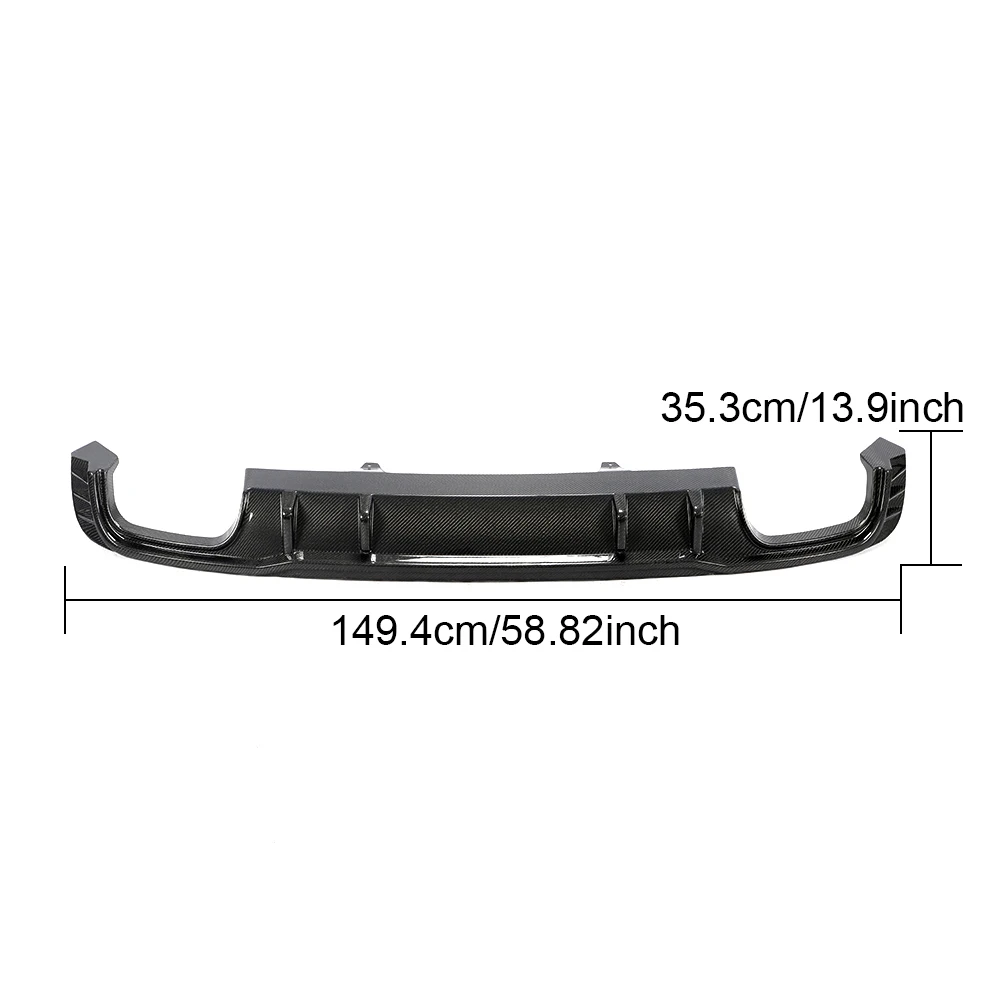 

Carbon Fiber Rear Bumper Diffuser for Audi S4 B9 A4 Sline Sport 2018 2019