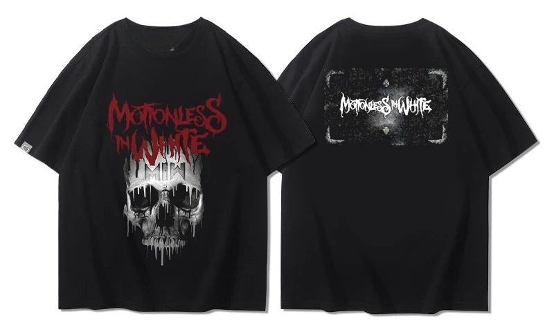 Youdaoplaceholder0 باللون الأبيض المتشددين الفرقة الطرفية قصيرة الأكمام الرجال الصيف ثلاثية الأبعاد تي شيرت مطبوع #4