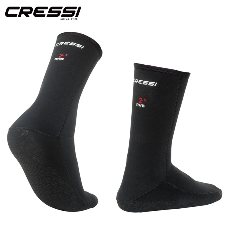 

Cressi Neoprene Diving Socks 2.5mm Anti-slip Freediving Apnea Keep Warm Black Unisex Adult Orata