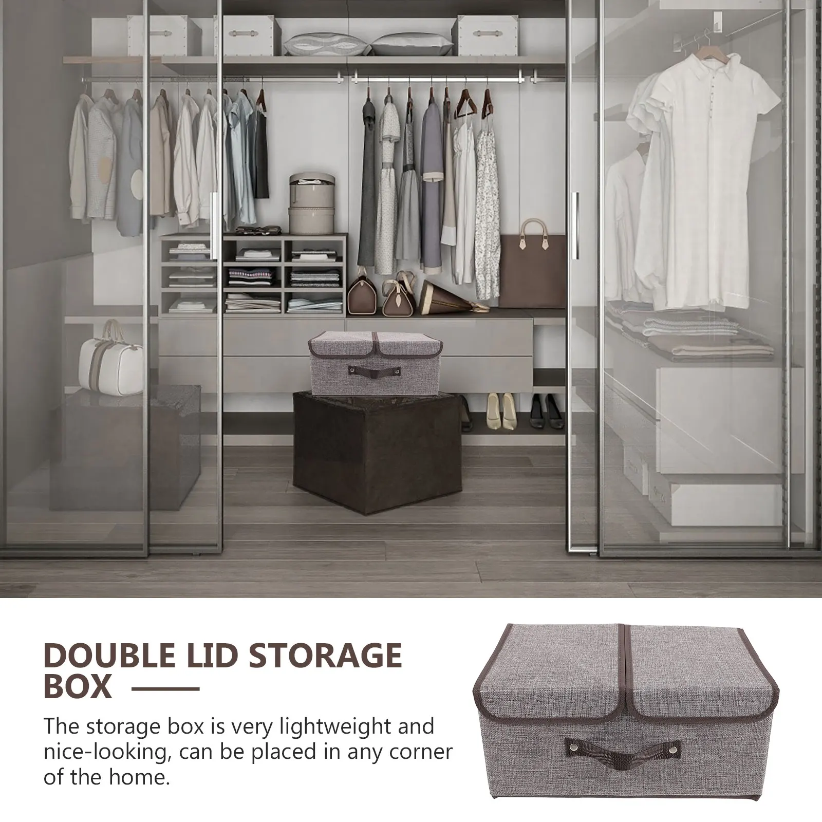 

Foldable Large Capacity Clothes Box Organizer Bedroom Home Lightweight Closet Container Storage Basket Bedroom Clothes Storage