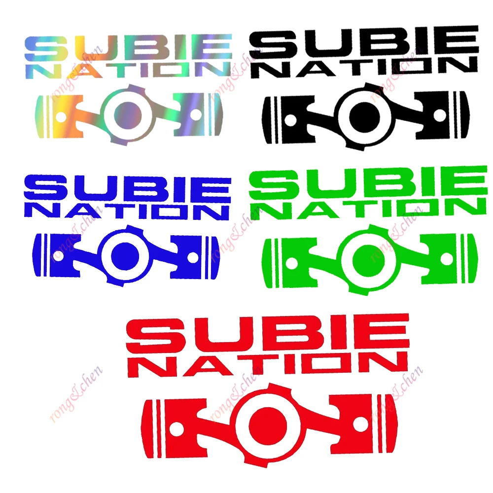 

Funny Car Sticker SUBIE Nation for Car Motorcycle Racing Helmet Laptop Trunk Body Car Window Surfboard Waterproof PVC Decals
