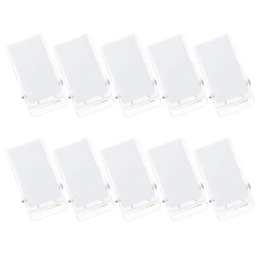 10Pcs Plastic Adhesive Badge Clips Easy Attach Spring Clip for Id Badge Name Tag Office Meeting Seminar Trade Show Use