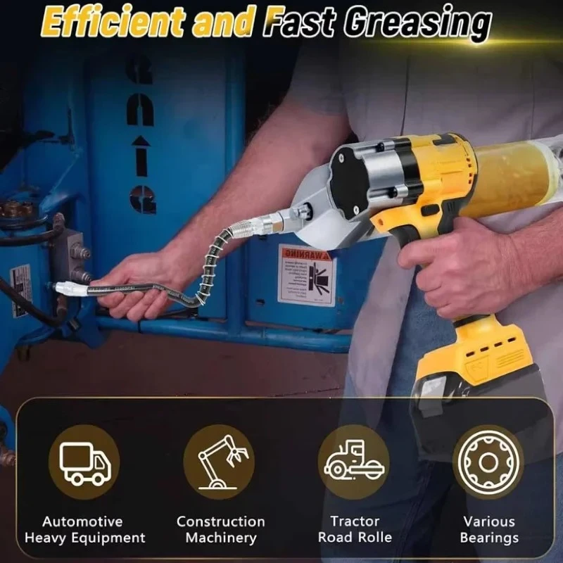 Elektryczny pistolet do smaru Dewalt, bezszczotkowy, z diodą LED, elektryczny wtryskiwacz oleju, maszyna do smarowania, elektryczny pistolet do smaru, narzędzia, akumulator 18V