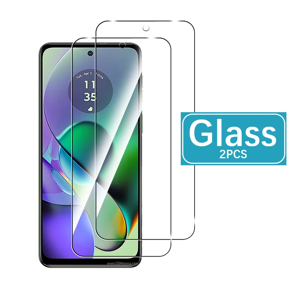 Screen Protector for Motorola Moto G54 2Pcs Tempered Glass Moto G84 G34 G24 G14 G04 S G04S G75 9H Hardness Protective Glass Film