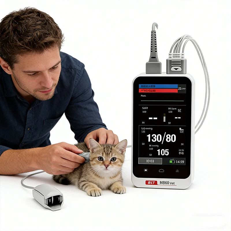 Veterinary Pulse Oximeter a Portable Device for Monitoring Blood Oxygen Saturation and Pulse Rate in Dogs, Cats and Farm Animals