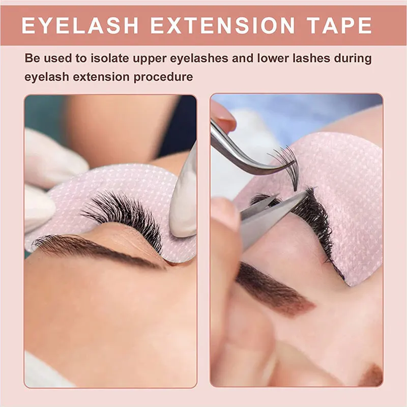 Nastro per estensione ciglia in gel di silicone sotto toppe per cuscinetti per gli occhi Strumento per ciglia per trucco con nastro per pelle microporoso resistente e sensibile traspirante