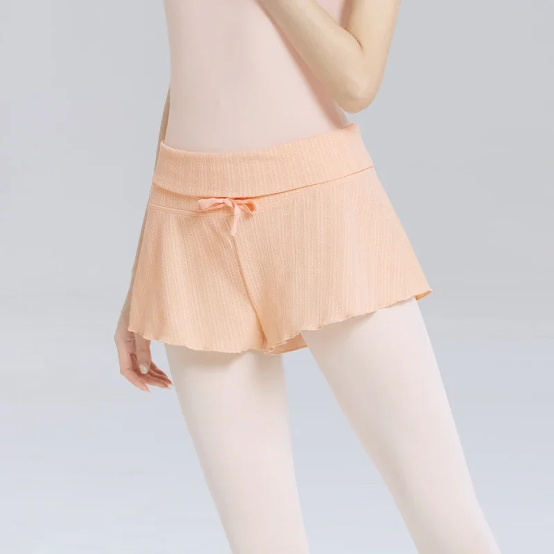 Spodenki do tańca baletowego dla kobiet dziewczęta wysokiej talii prążkowane sznurowane spodenki spodnie do skateboardingu balet krótkie spodnie do jogi nowe stroje kąpielowe szorty