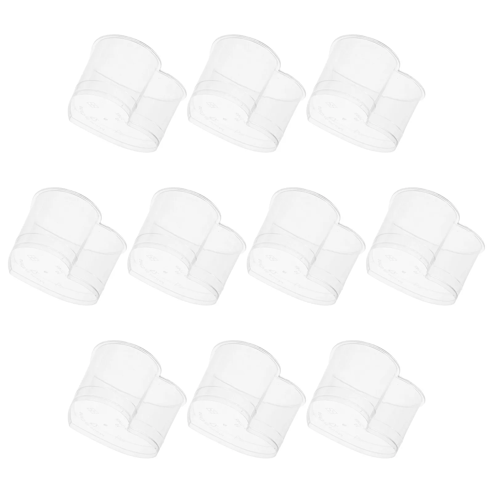 Heart-shaped pudding cups for family households to save cleanup time 10 x 150ml transparent PS plastic