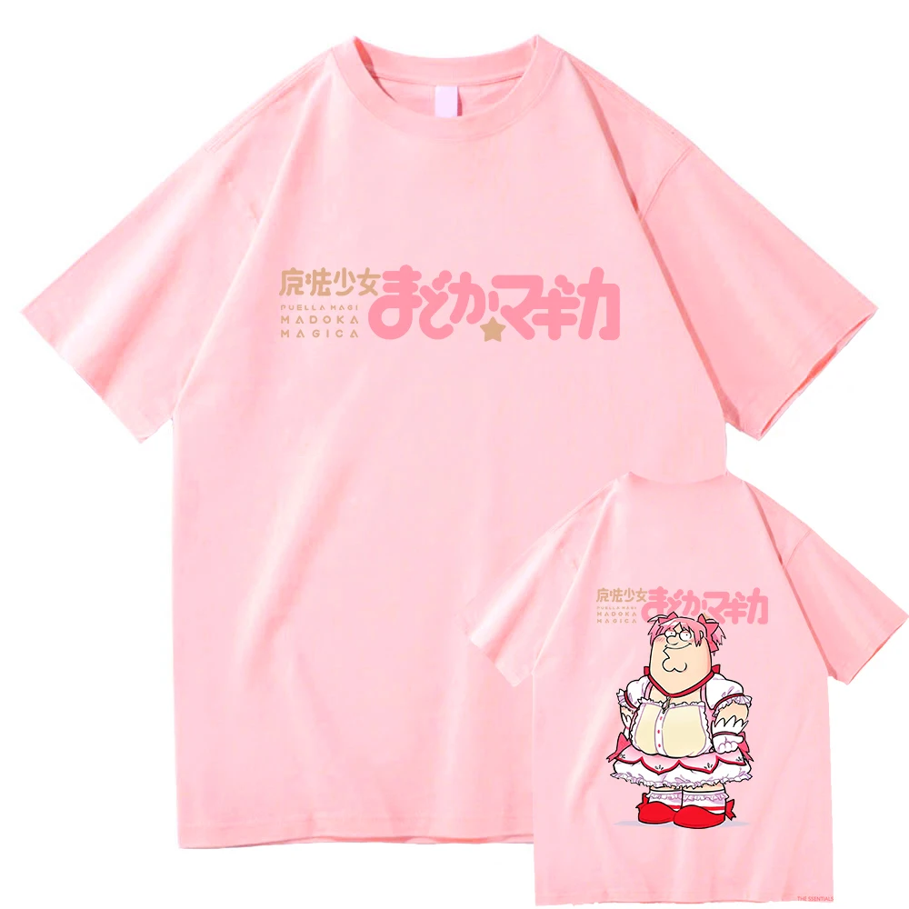 Retro Puella Magi Madoka Magica T Shirts Funny Men/Women Clothing Vintage Tshirt Unisex Streetwear Cotton Tops Graphic T-Shirts