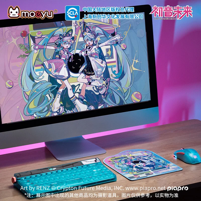 28X21CM 2024 New Anime Hatsune Miku Figure Mouse Pad Gaming Gamer special-shaped Mousepad cute Extended Mice Model Gifts