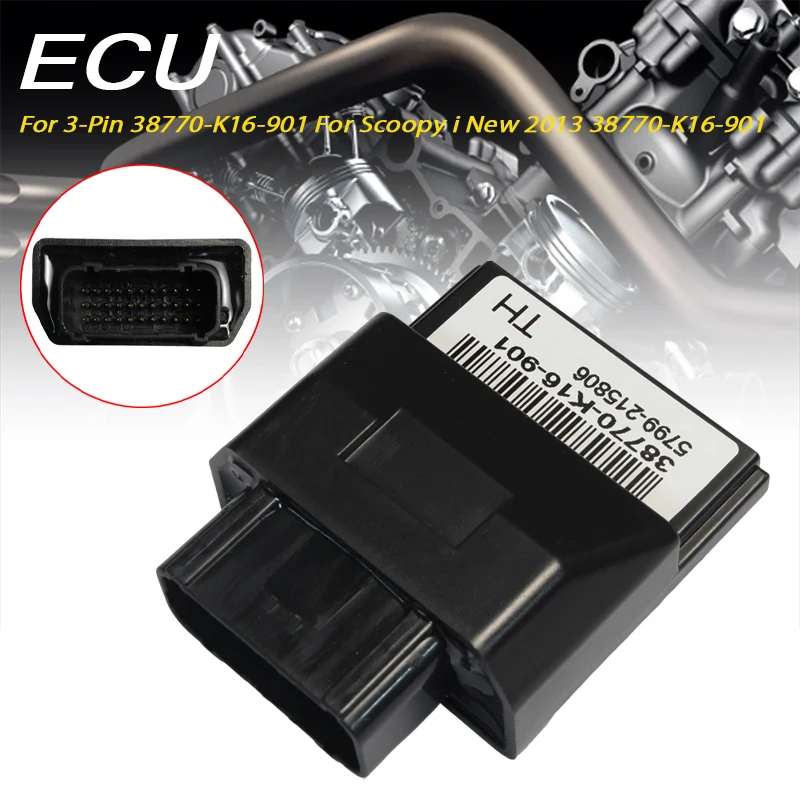 ECU ECM PGM-FI Module 38770-K16-901 33-Pin for Scoopy i New 2013 Replacement