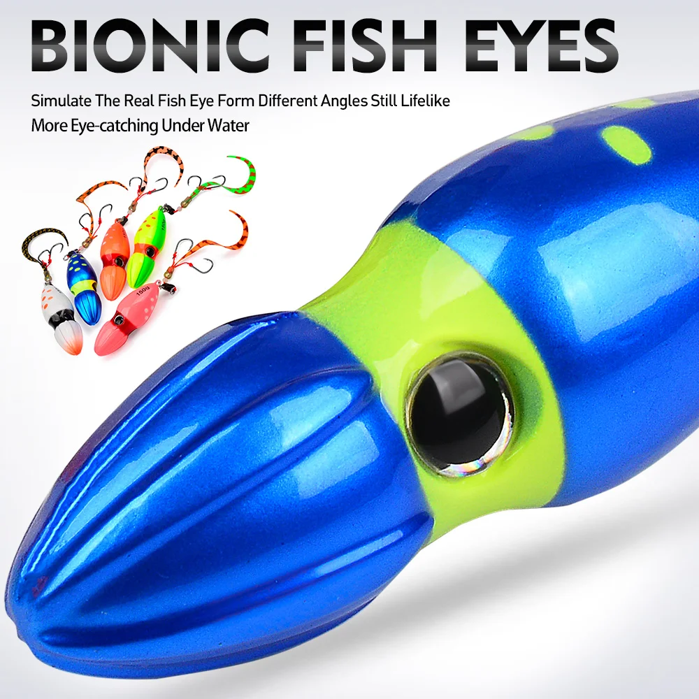 PROBEROS 1PC Gourd Slider Jig Saltwater Jigging Lure Slow Jig Head With with Butterfly Hook and Skirt Lureluminous Fishing Bait view 4