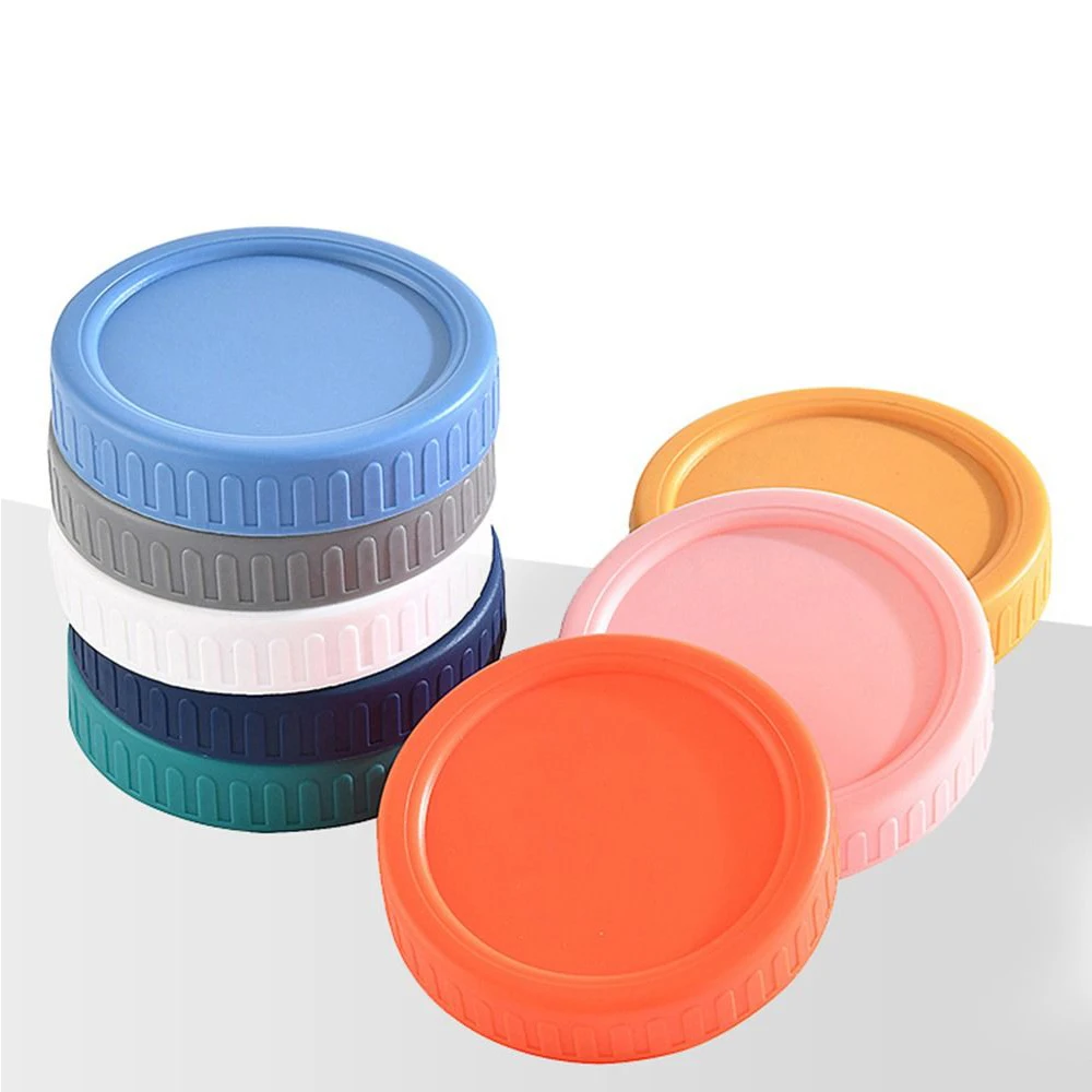 1pc 70mm/86mm Reusable Plastic Mason Jar Lids for Wide Mouth Jar Leak-proof Seal Bottle Cover Food Storage Keep Fresh Cans Cap