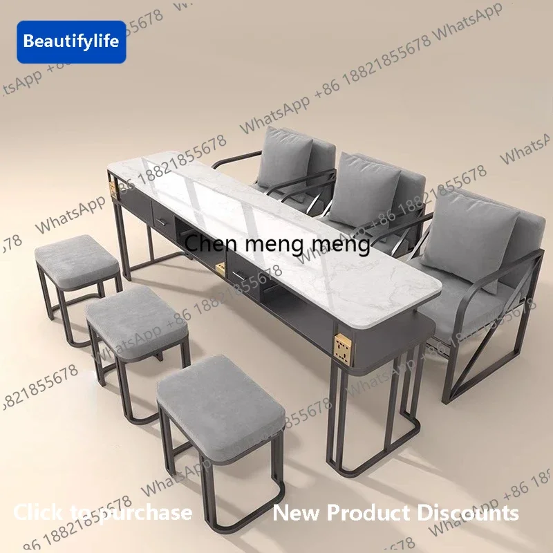 

z5556 Мраморный дизайнерский органайзер для маникюрного стола, косметическая станция, уникальная мебель для маникюра