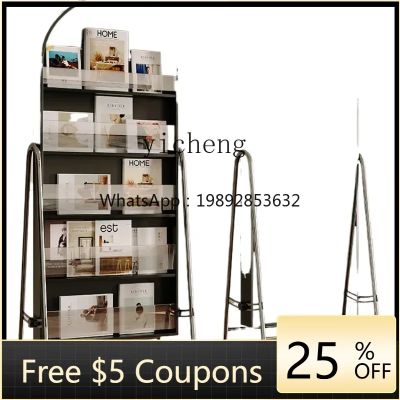 

ZZZXL Movable Full Body Mirror Living Room Bedroom Home Floor Mirror Magazine Shelf Book Shelf Dressing Mirror