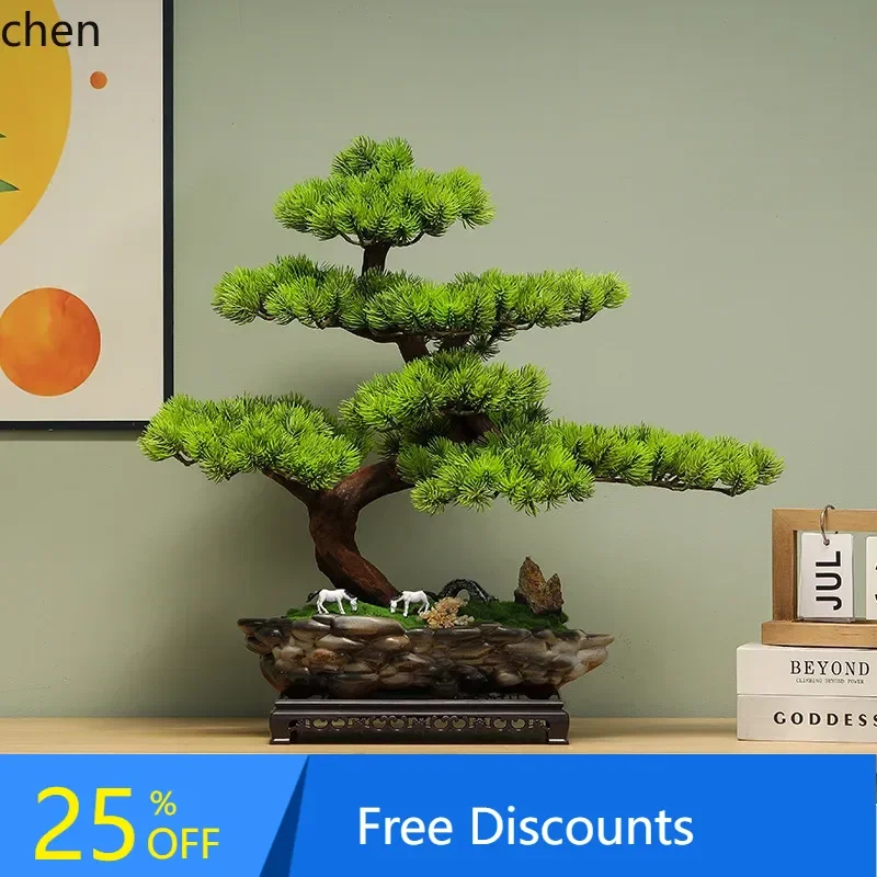 FZ نبات أخضر صناعي مزيف بونساي مدخل المنزل مكتب سطح المكتب زينة زخرفية #1