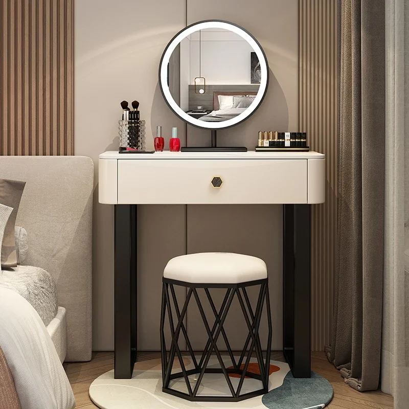 

Storage Nordic Bedroom Table Drawer Dressing European Girls Dressing Table Makeup Multifunctional Coiffeuse De Chambre Decor