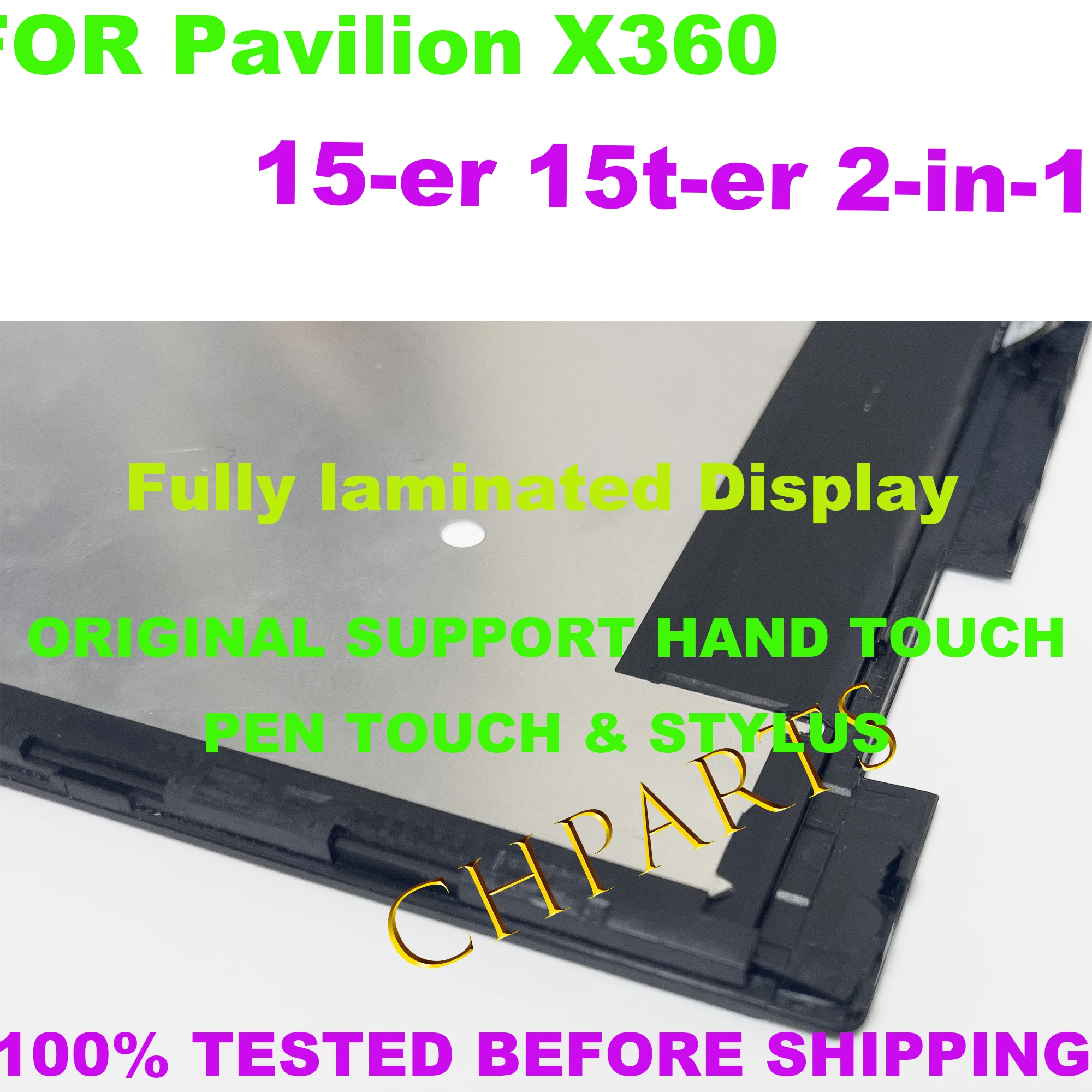Imagem -06 - para hp Pavilion X360 15-er 15-er0007ur 15-er0003nb 15-er0996nz Display Lcd Montagem da Tela de Toque L73065-jd1 15.6 1080p